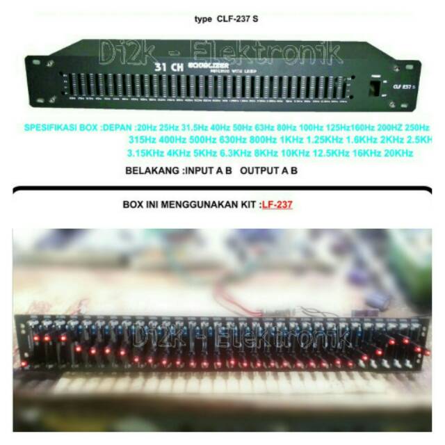 kit & box EQUALIZER 31ch Potensio LED