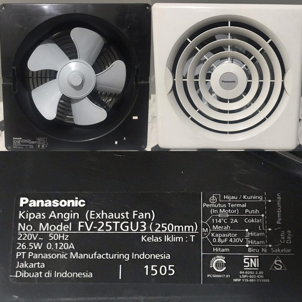 Exhaust Fan Panasonic Type FV-25TGU3 (Kondisi Barang Second)
