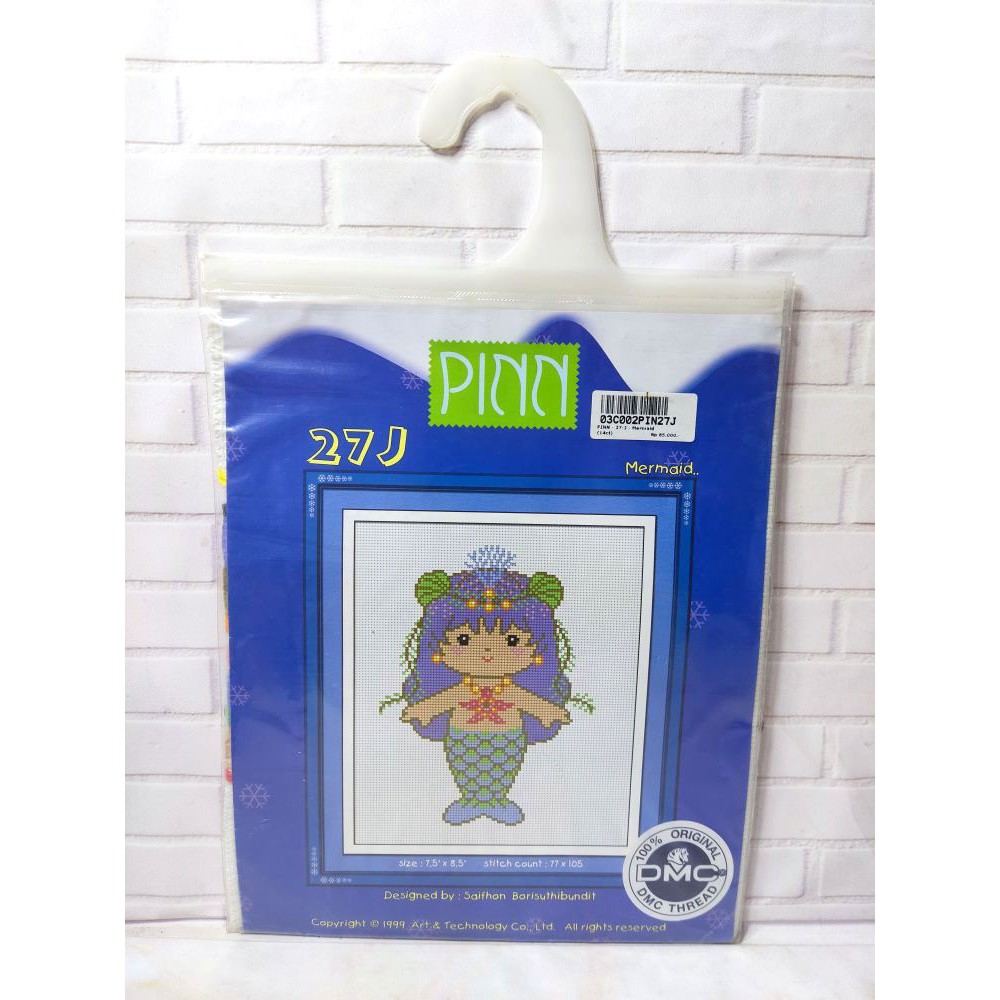 Paket DIY Craft Sulam Kristik Strimin Ori PINN 27-J Mermaid Putri Duyung