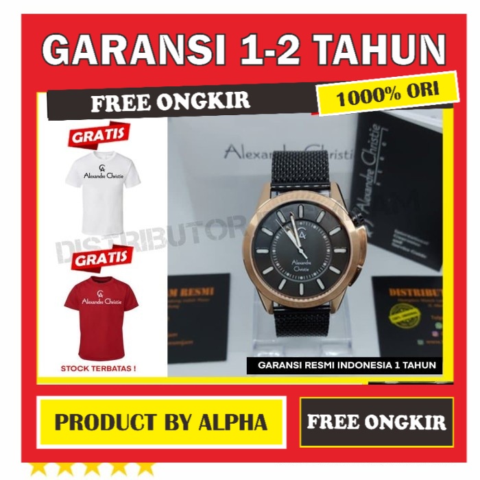 JAM TANGAN ORIGINAL ALEXANDRE CHRISTIE AC8632MH 8632MH AC8632 RESMI GARANSI RESMI ORI PRIA COWOK COW