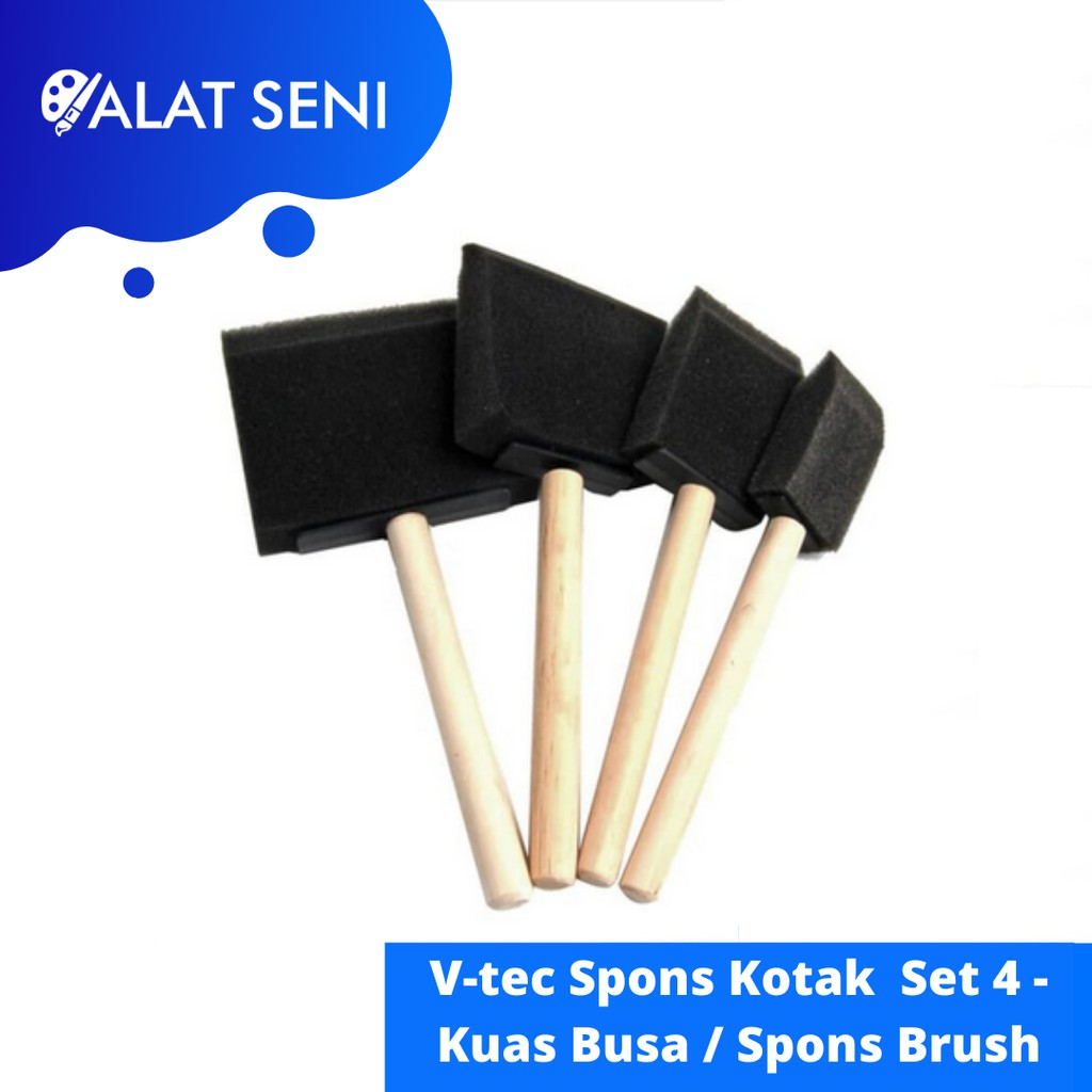 

HOT PROMO !! Foam Brush / Kuas Busa / Spons Kotak Set 4 - Sponge - Best Seller - Paling Laris