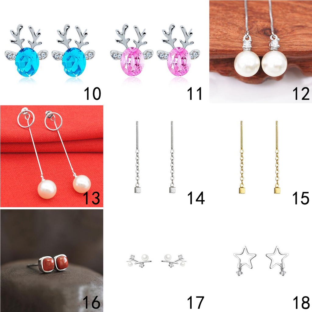 925 anting-anting perak murni, Busana sederhana, Anting-Anting wanita, Perhiasan Fashion Korea, Aksesoris telinga ED007