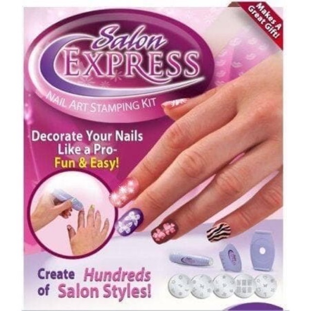 Salon EXPRESS Nail Art Stamping Kit Alat Penggambar Kuku 0606