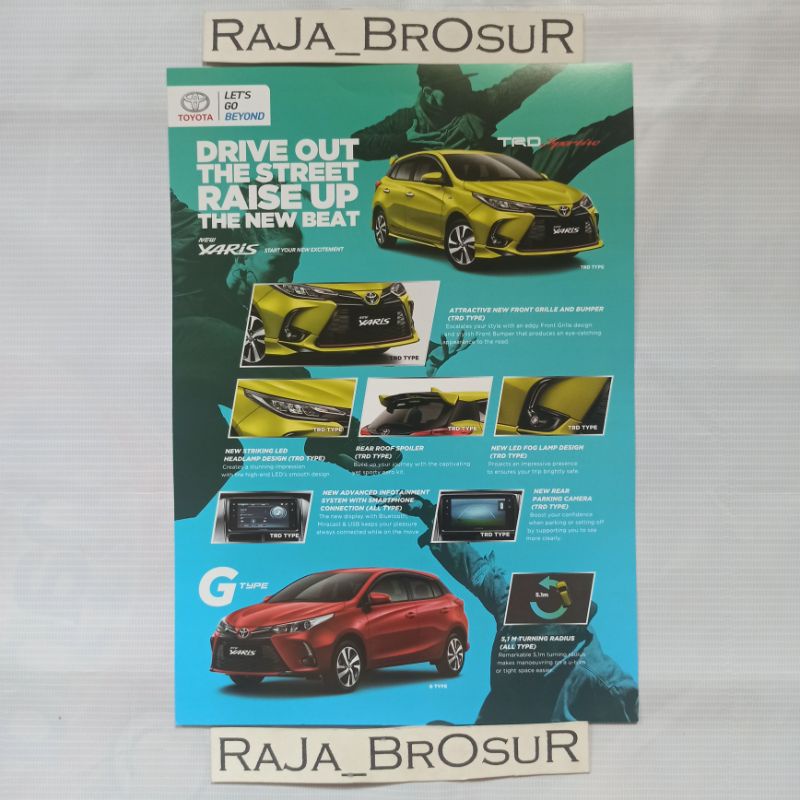Poster brosur flyer Toyota New Yaris 2020