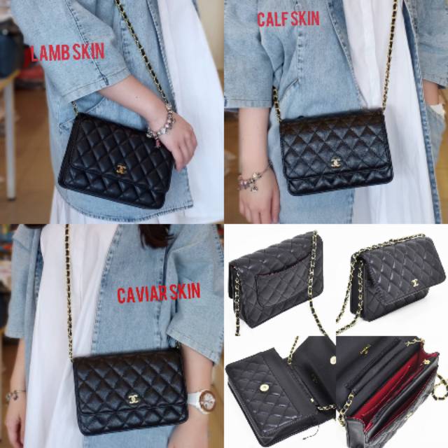 TAS CHANEL WALLET ON CHAIN - QUILTED TAS SELEMPANG BRANDED MURAH TAS BATAM SLINGBAG TAS PESTA