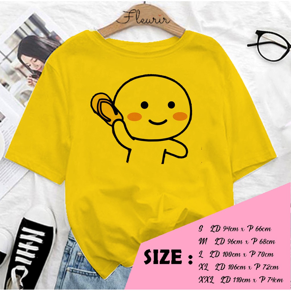 FLEURIR - KAOS PENTOL SENDAL KAOS OVERSIZE KATUN KAOS WANITA DEWASA TUMBLR TEE UNISEX JUMBO