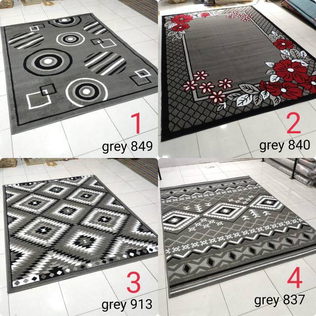 Karpet Permadani Merek Moderno Ukuran 115 x 155 CM Dengan Berbagai