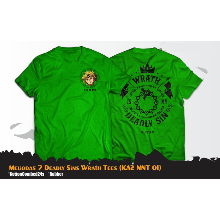 KAOS Meliodas 7 Deadly Sins Wrath Tees - KAZ NNT 01