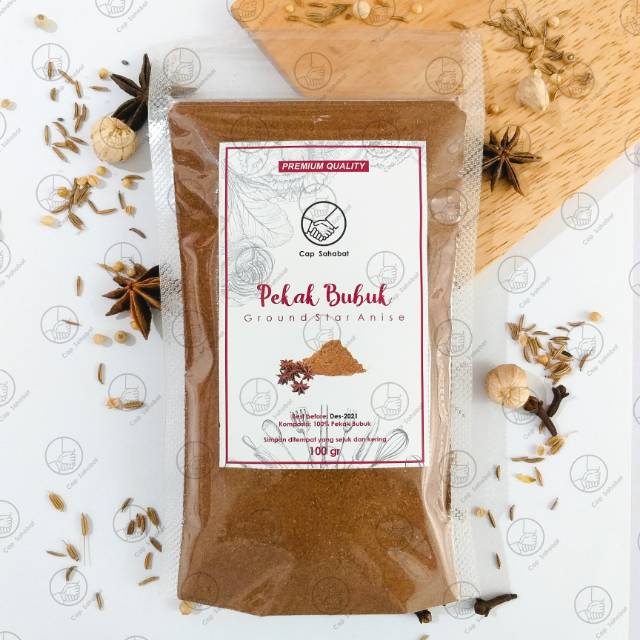 100gr Pekak Bubuk / Ground star Anise  / Rempah / JSR 100% PREMIUM QUALITY