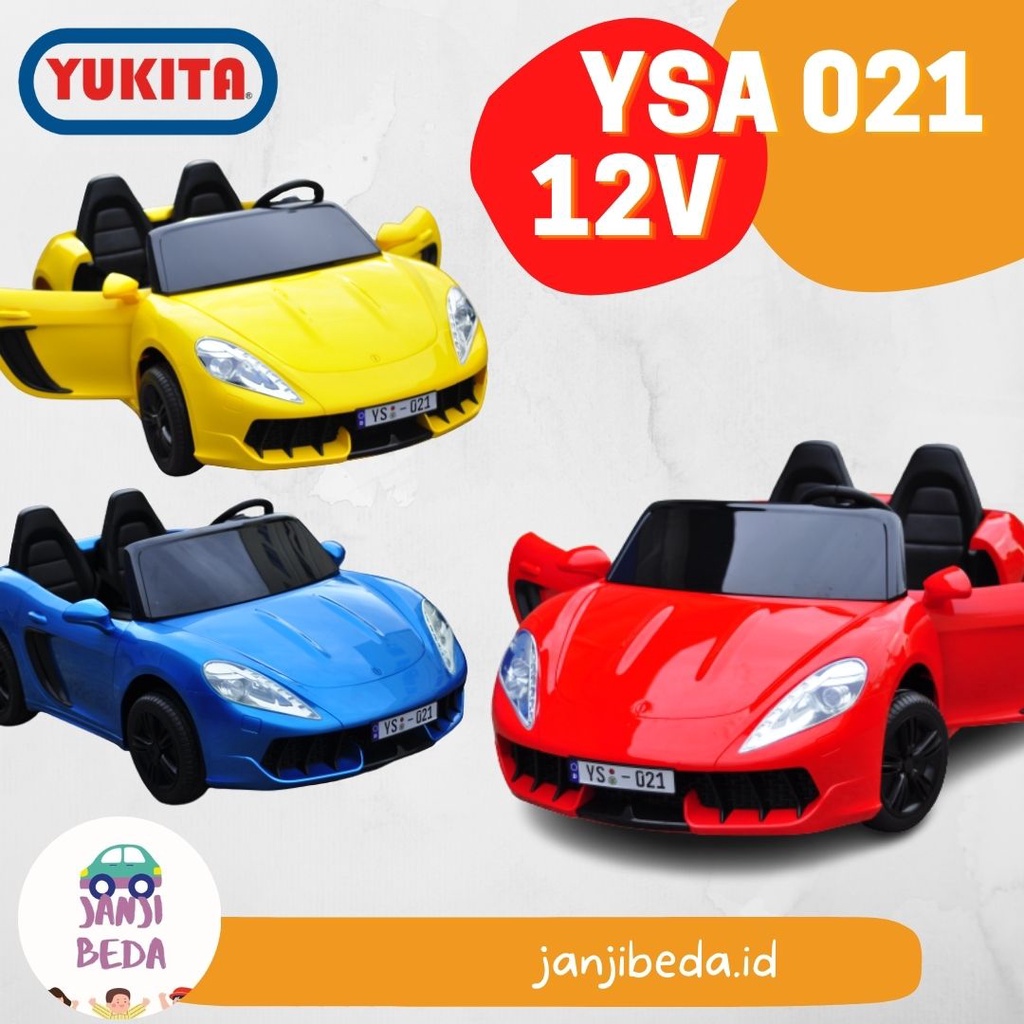 Mainan Mobil Aki Anak porsche - Maenan Porsche Yukita YSA 021 12 Volt (muat 2 orang /Big size jumbo)