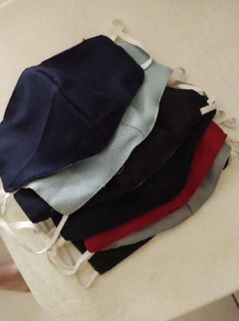Masker kain 2 lapis anti debu bisa di cuci