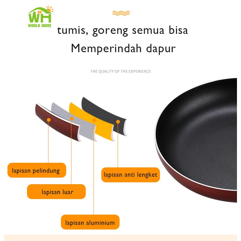 Murah Lebay Wajan Teflon Fry Pan 26 CM 1067-Fry Pan 26cm Serbaguna Worldhome66