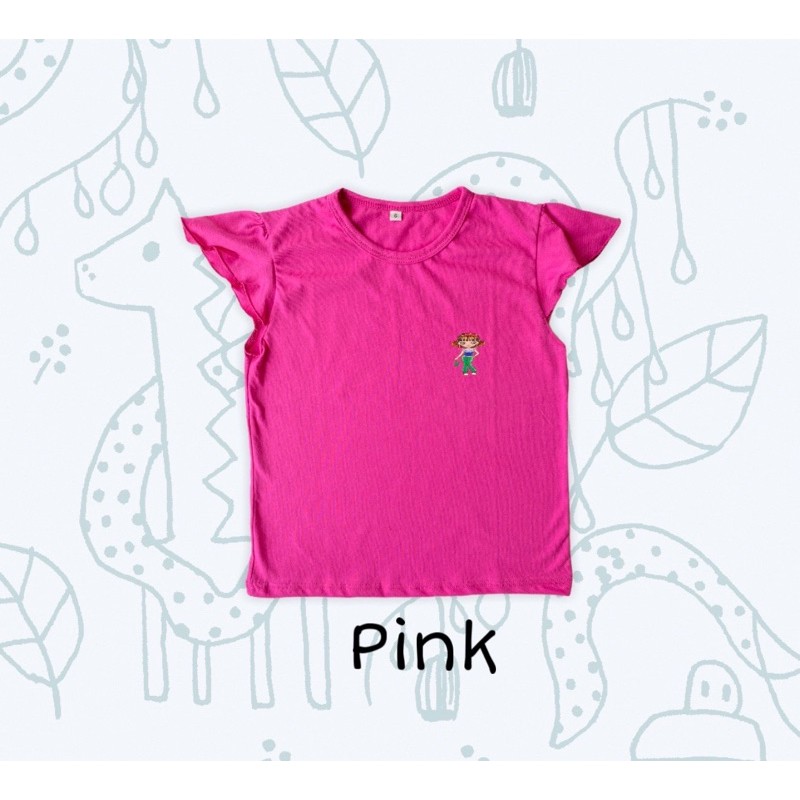 TERMURAH Baju Anak Kaos Anak Ruffle Tee Anak Perempuan Cewek Bahan Katun 2 4 6 8 10 Tahun / Kaos