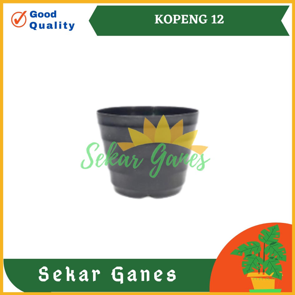 LUSINAN Pot Kopeng 12 Hitam Isi 12Pcs TERMURAH GROSIR Pot Lusinan Hitam Murah Termurah 12 20 25 30cm