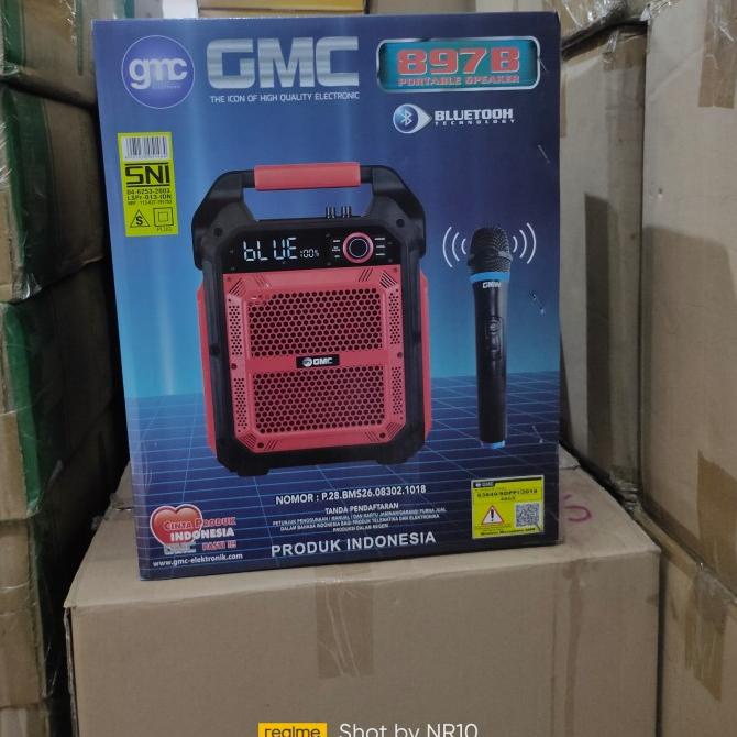 Gmc Speaker Bluetooth Portable 897B + Mic Wireless Jiharamart
