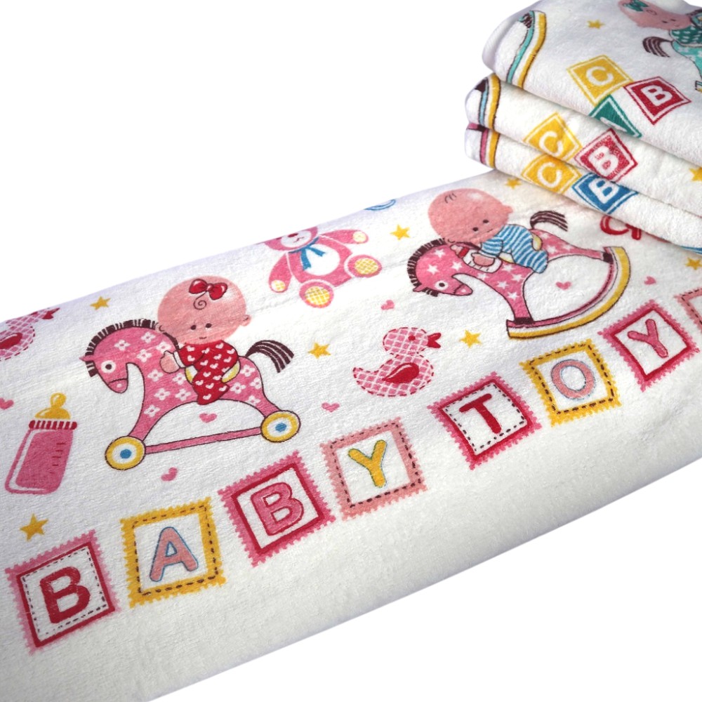 Chalmer Handuk Bayi Karakter / Baby Towel 60x120cm-BabyToysPink