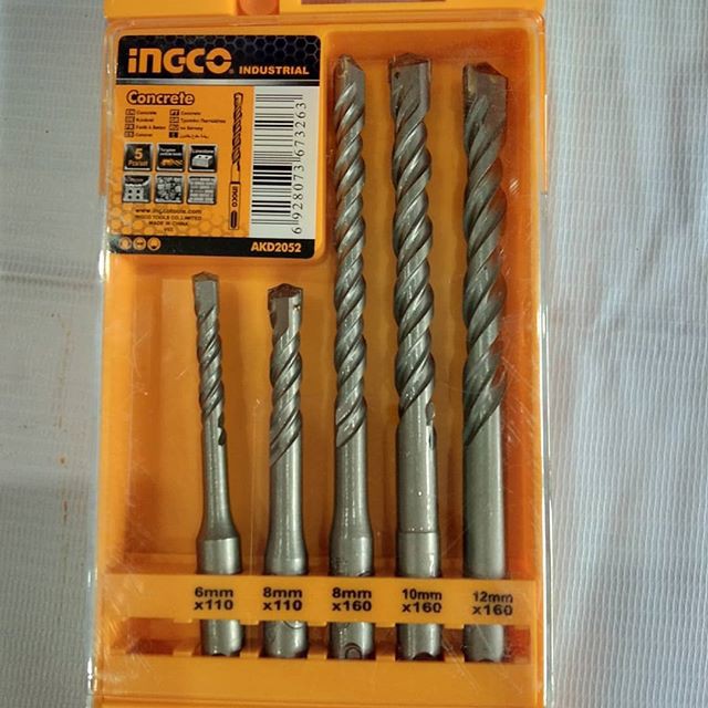Mata Bor Beton Sds+ set 5pcs INGCO