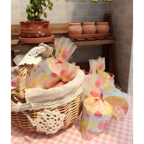 

Plastik Fancy Cookies - Kue - Permen - Roti Bubble Yellow Pink 11.5x19.5