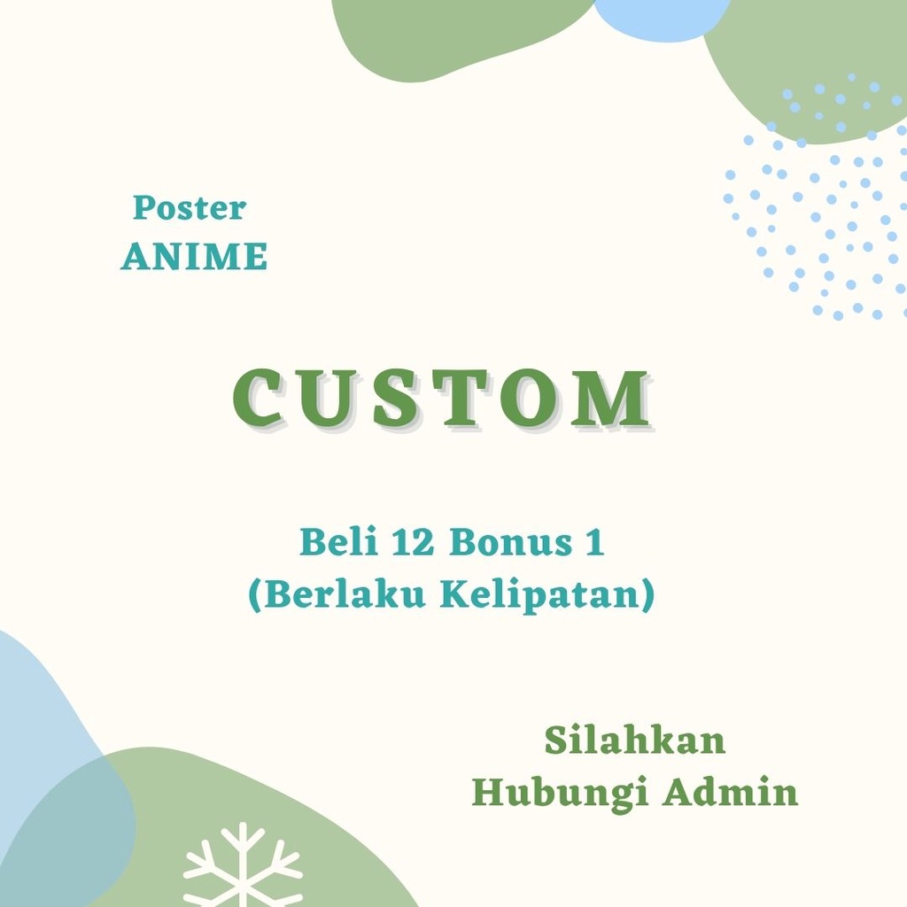 POSTER JUJUTSU KAISEN (12 Free 1) - POSTER ANIME - POSTER CUSTOM-CUSTOM