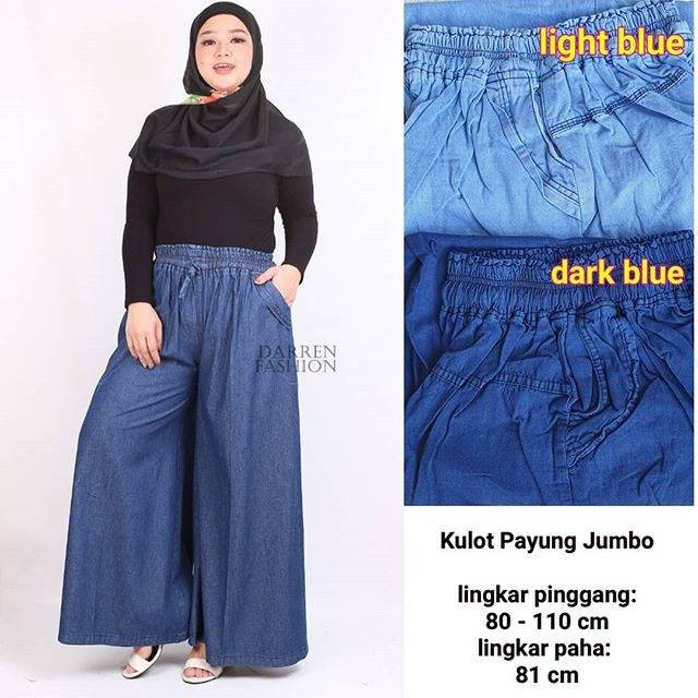 Celana Panjang Kulot Jumbo Payung . Kulot Denim Jumbo Payung Murah