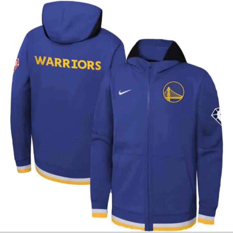 GOLDEN STATE WARRIORS NIKE NBA SHOWTIME FULL ZIP JACKET