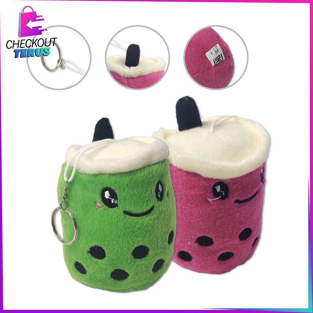 CT M245 Gantungan Kunci Tas Boneka Boba Mini Aksesoris Tas Hiasan Motif Boba MIni Lucu Gantungan Kunci Lucu