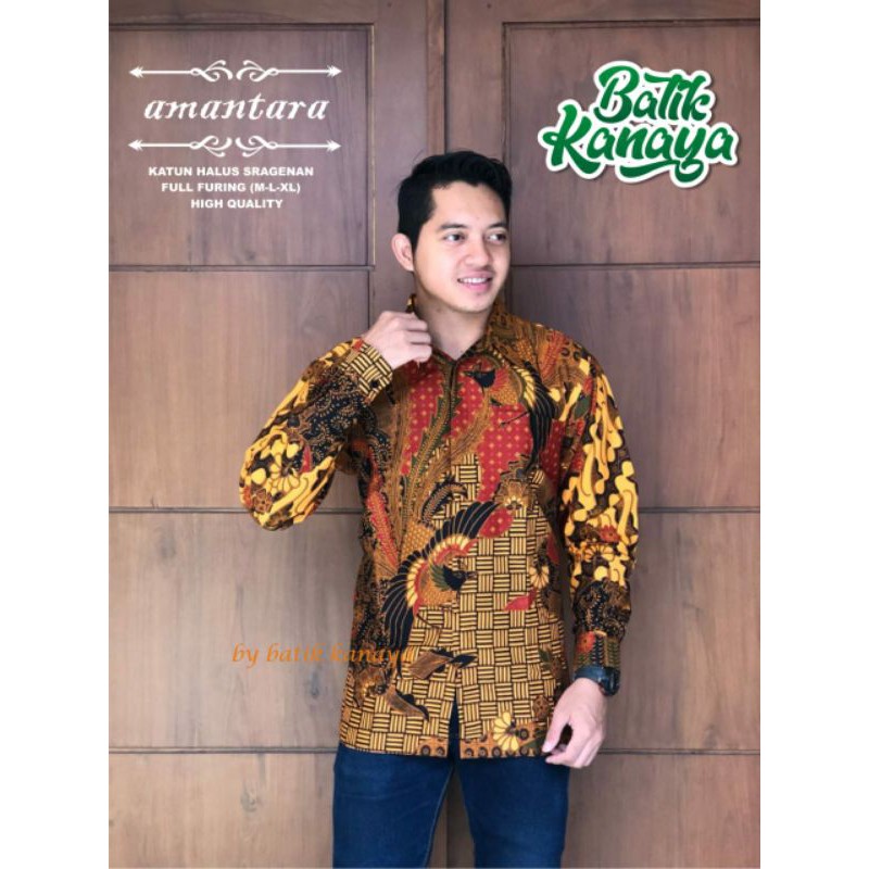Kemeja Batik Lengan Panjang Pria AMANTARA Batik Lapis Furing