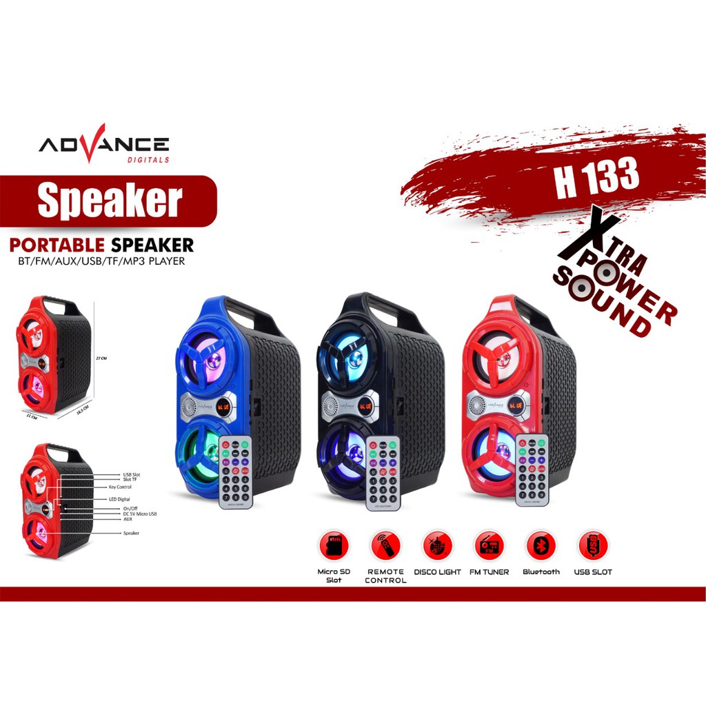 SPEAKER BLUETOOTH ADVANCE H-133