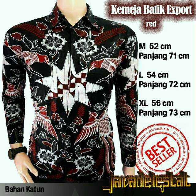 Kemeja Starbird Hem Batik Pria Lengan Panjang