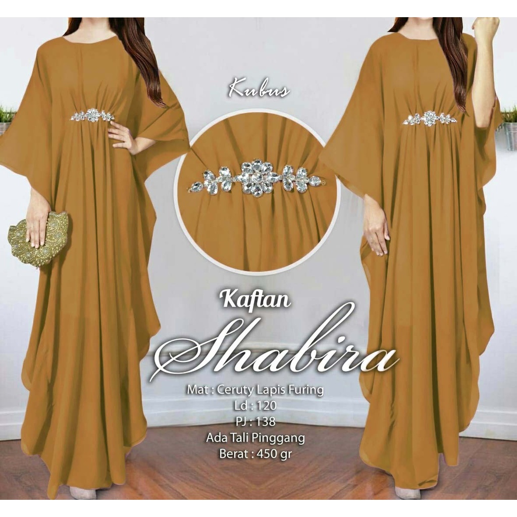 Arnis Shabira Kaftan Original Busui Friendly Ceruty Babydoll-Kubus