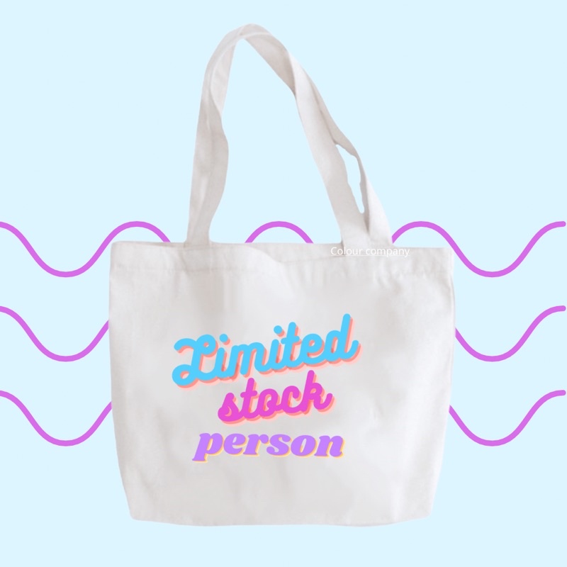 TOTEBAG PASTEL TYPOGRAPHY