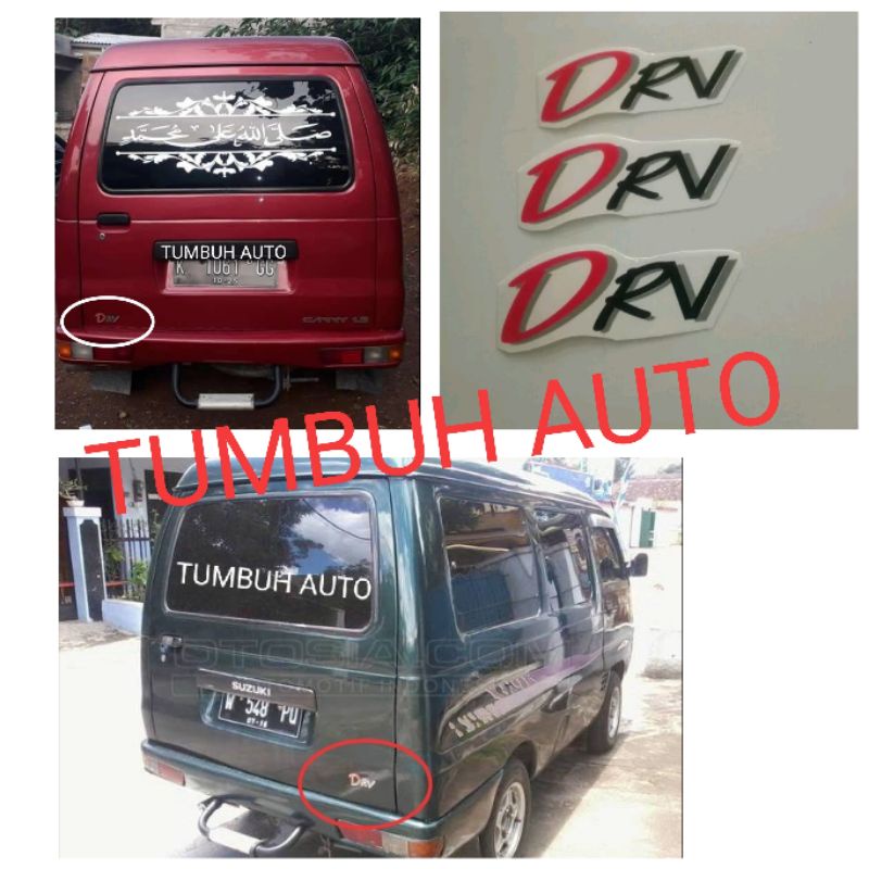 Sticker Stiker Striping List Body Tulisan DRV Suzuki mobil Realvan Carry 1.5 Futura Grv GX DX 1 biji