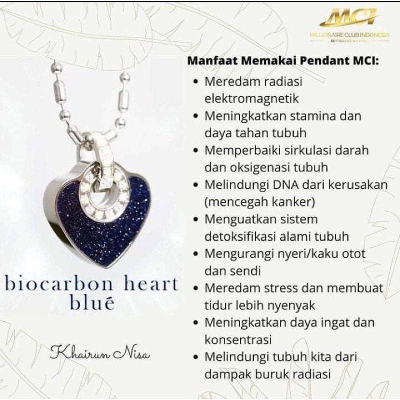 Pendant Heart Blue MCI