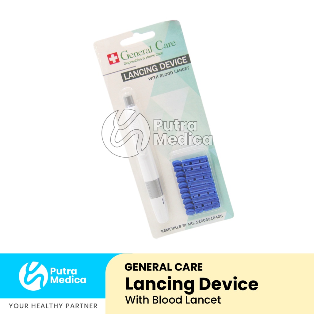 General Care Lancing Device with Blood Lancet / Pen Bekam / Alat Pengambil Sample Darah