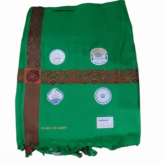 Sorban Sorban Hijau Arifat - Sorban Habib - Shawl Kashmiri - Sorban Haji(V7Y0) BISA COD Sorban Terom