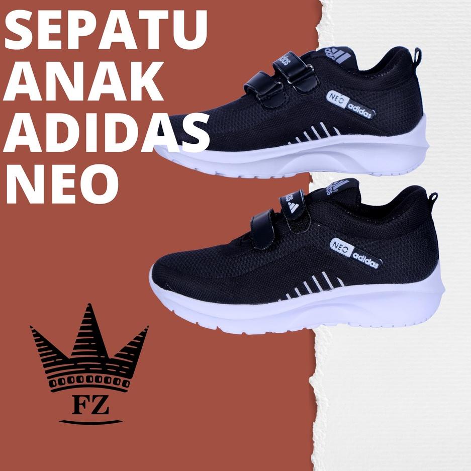 Stok terbatas.. sepatu adidas neo sepatu anak sekolah laki-laki perempuan cewe cowo TK SD size 28sd3
