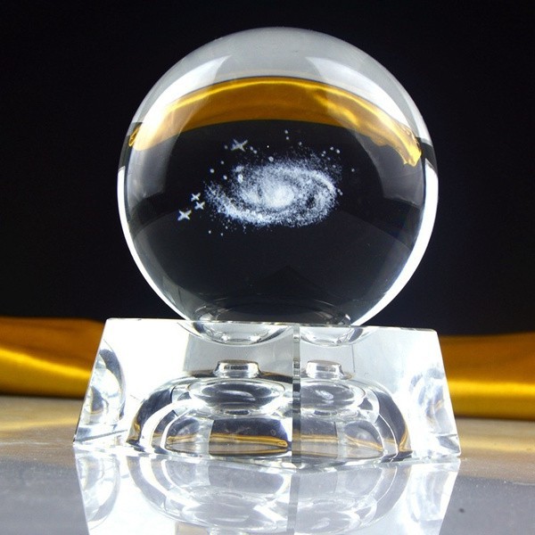 PROMO Dekorasi Pajangan High Grade Home Desktop Milky Way Galaxy Transparent Crystal Ball