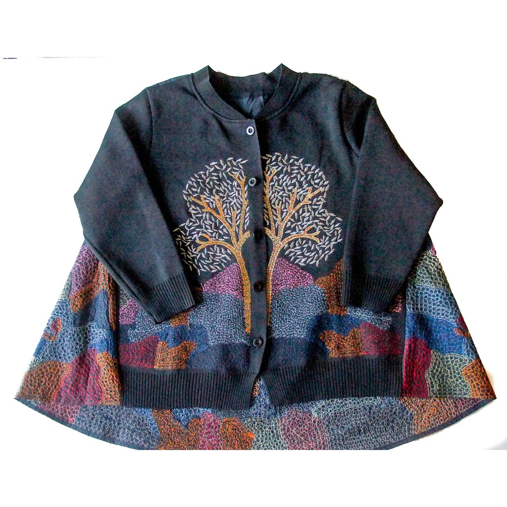 OBRAL CUCI GUDANG BAJU ATASAN WANITA BORDIR IMPOR TOP ATASAN ASIMETRIS  WANITA LD 100 LARGE