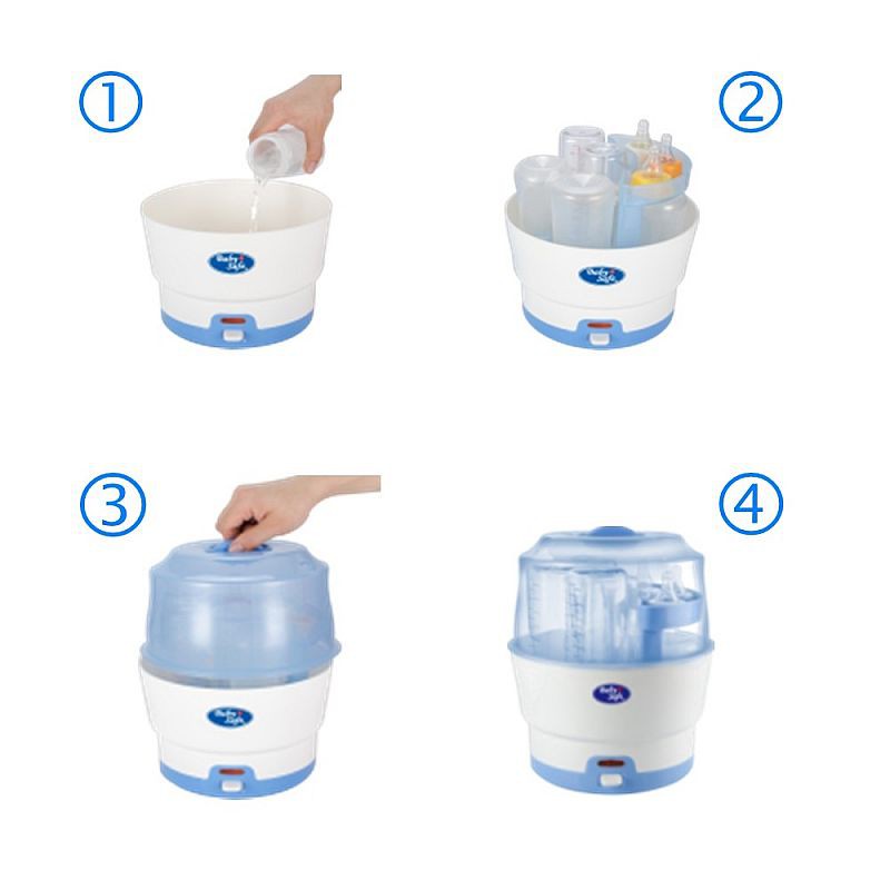 BABY SAFE - BOTTLE EXPRESS STEAM STERILIZER (LB317) / MESIN STERIL 6 BOTOL BAYI