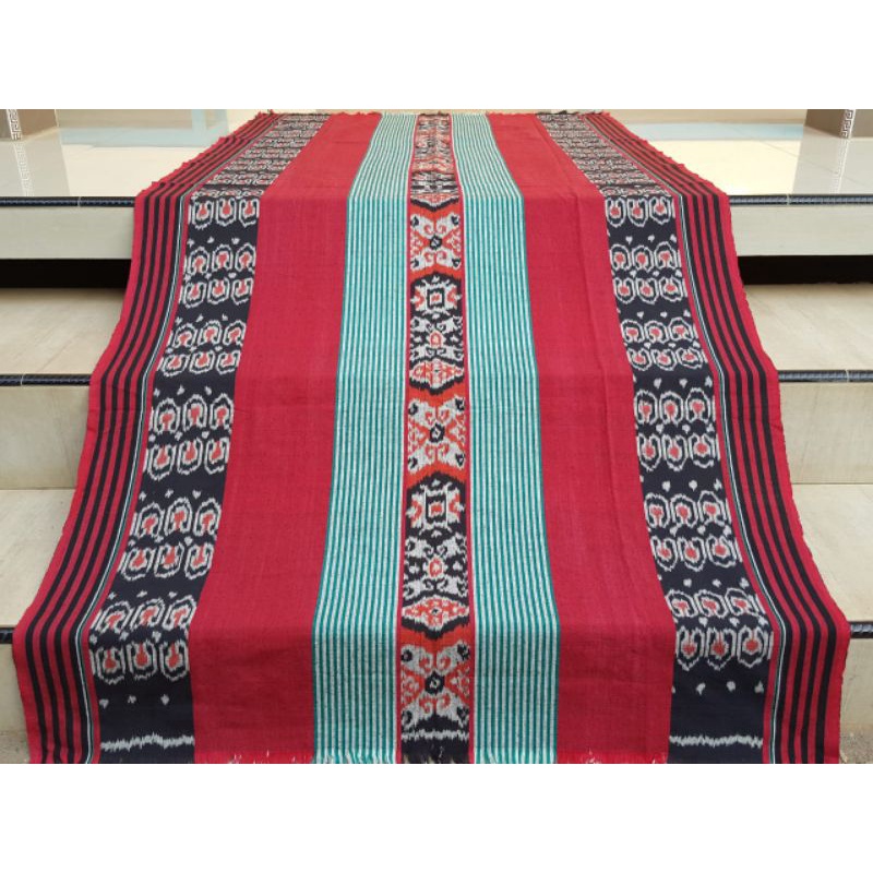 Jual Kain Tenun Blanket Etnik Merah Motif Manado Shopee Indonesia