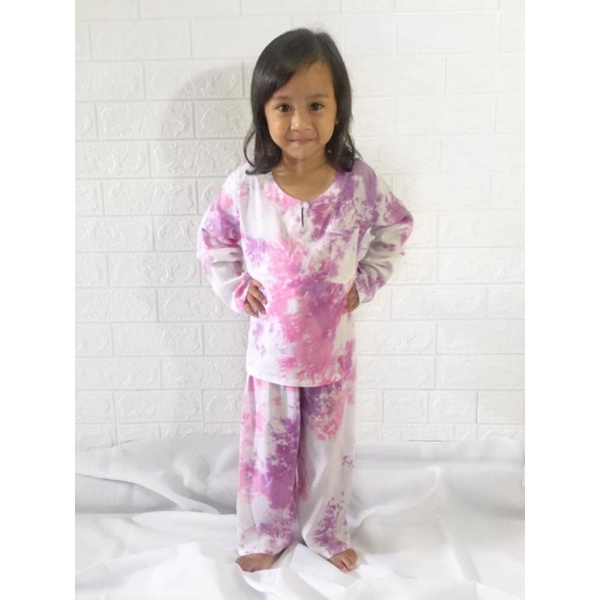 Set Koko Lengan Panjang Tie Dye Anak (1-9 th)