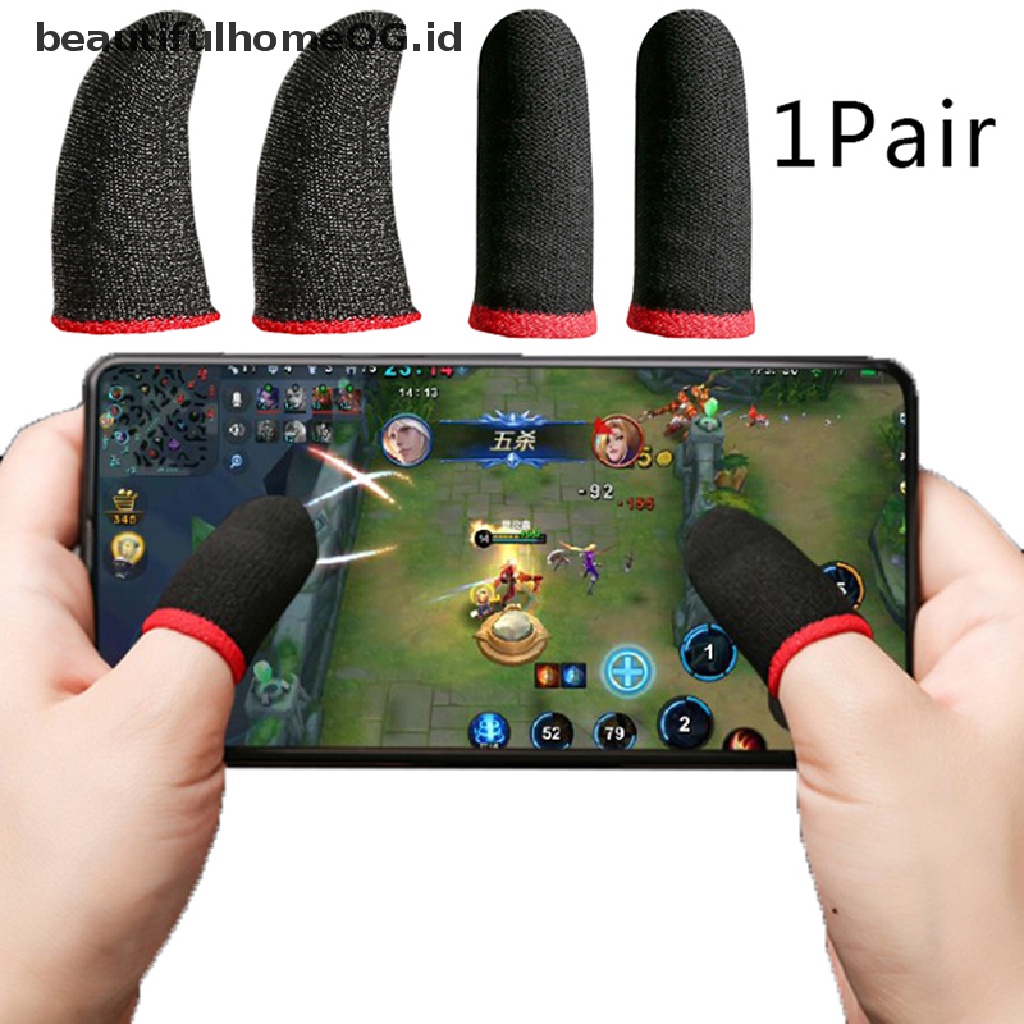 2pcs Sarung Jari Tangan Touch Screen Anti Keringat