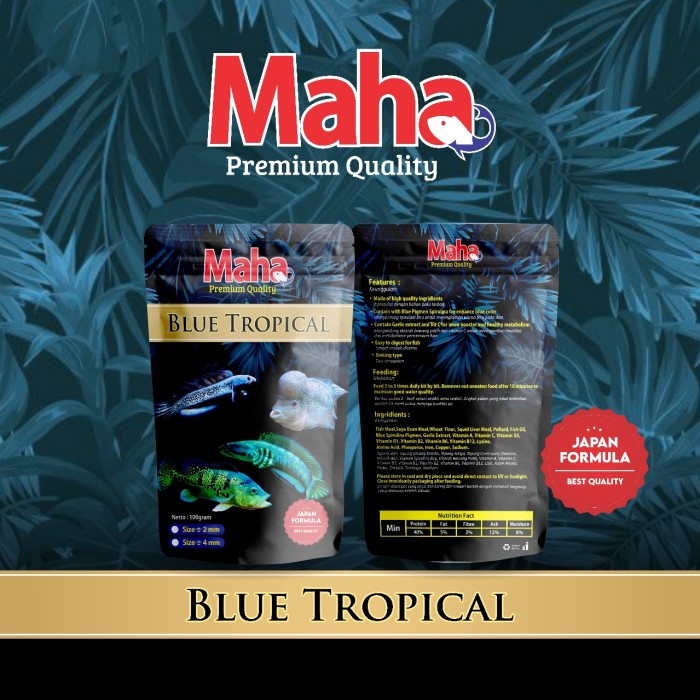 MAHA - Pelet Predator BLUE TROPICAL Japan Formula 100 Gram