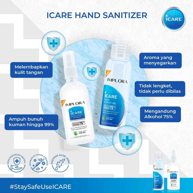 IMPLORA Icare Antiseptic Wipes 10s / 50s