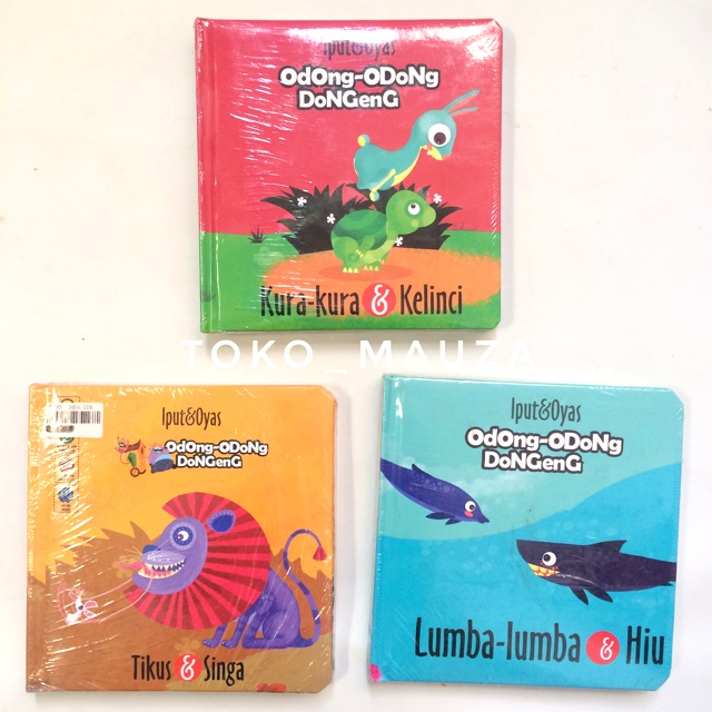 Buku anak Odong odong dongeng : Lumba lumba dan hiu, Kura kura dan kelinci, Tikus dan singa Mizan