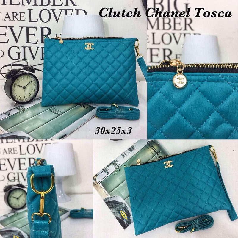 tas terbaru dan termurah Clutch Chanel Tosca Kulit sintetis