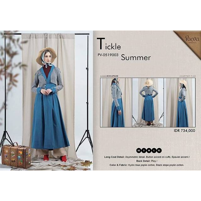 LONG COAT POEVA  TICKLE SUMMER LONG COAT MODERN