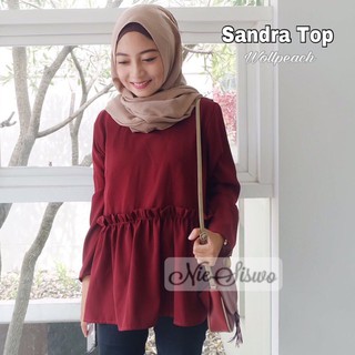 Sandra top Baju  Kekinian Cewek Murah Wanita  Grosir  