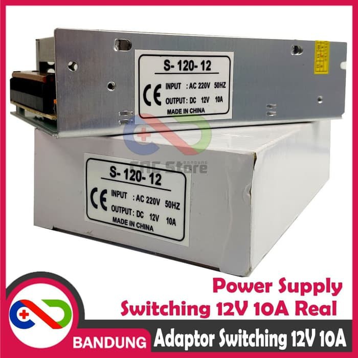 ADAPTOR 12V 10A POWER SUPPLY SWITCHING JARING PELTIER CCTV LED STRIP