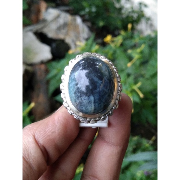 Batu Cincin Bacan Blue Elektrik Natural top